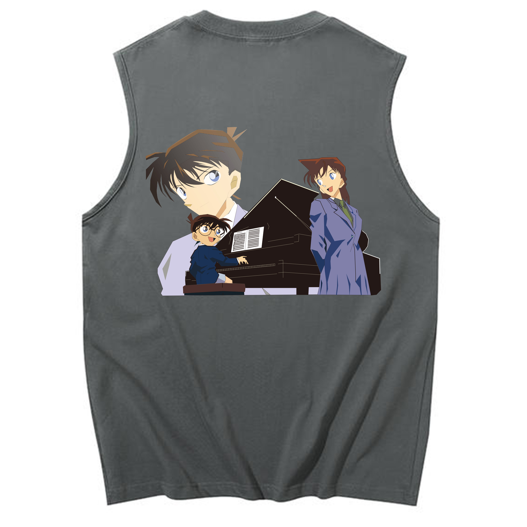 （画像用） 名探偵コナン 毛利 蘭 もうり らん、モーリ ラン Detective Conan Rachel Moore コットン100％タンクトップ（背面プリント）